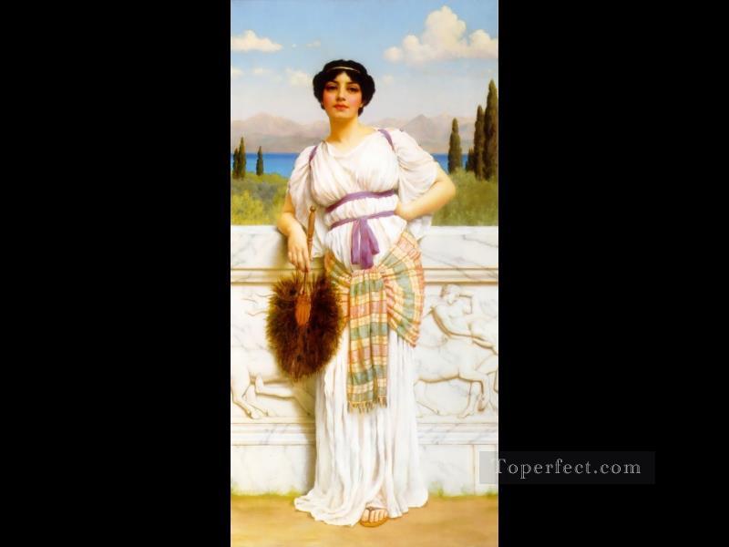 Greek Beauty 1905 Neoclassicist lady John William Godward Oil Paintings